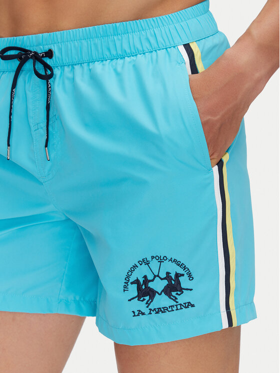 La Martina La Martina Pantaloni scurți pentru înot Yarran MAM301 PL115 Albastru celest Regular Fit
