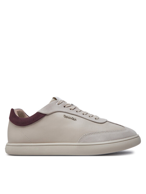 Calvin Klein Snīkeri Cupsole Lace Up - Lth Sue Mix HW0HW02435 Bēšs