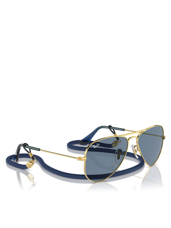 Ochelari de soare Ray-Ban Mini Aviator Summer Capsule 0RJ9506S 223/1U Gold/Blue