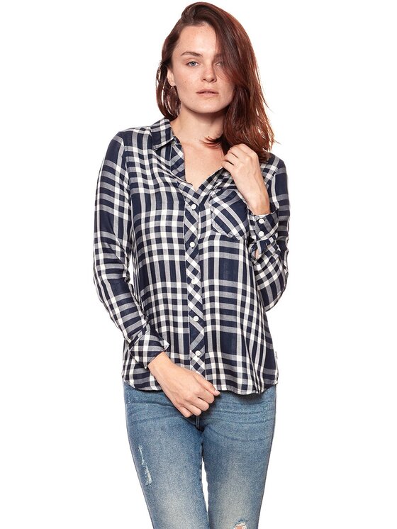 Wrangler Wrangler Camicia FLUID SHIRT Blu scuro Regular Fit