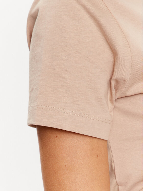 Gant Women Beige Regular Fit Shield T-Shirt