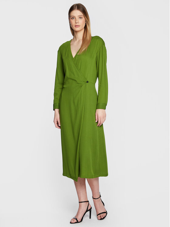 United Colors Of Benetton United Colors Of Benetton Haljina za svaki dan 43B2DV02K Zelena Regular Fit