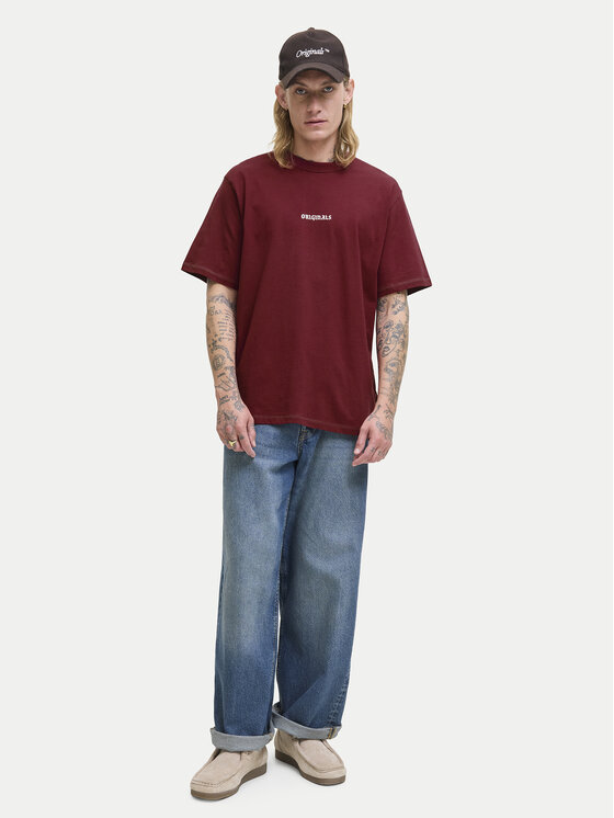 Jack & Jones Jack & Jones Póló Meadows Minimal 12283630 Piros Loose Fit