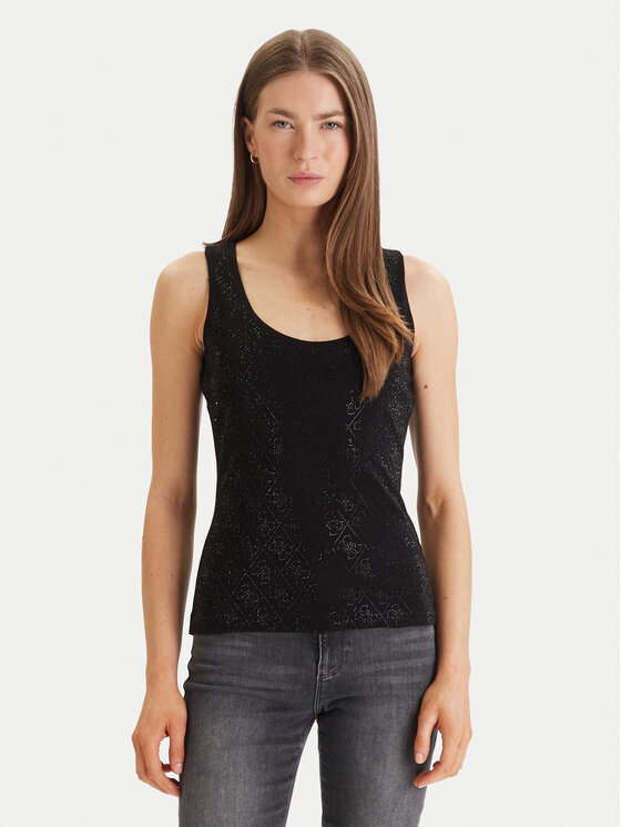 Guess Guess Felső W6GP10 K2932 Fekete Regular Fit