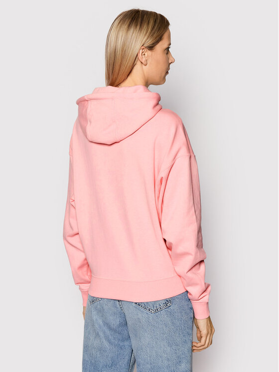 Felpa Vintage Script Logo 112638 Rosa Custom Fit
