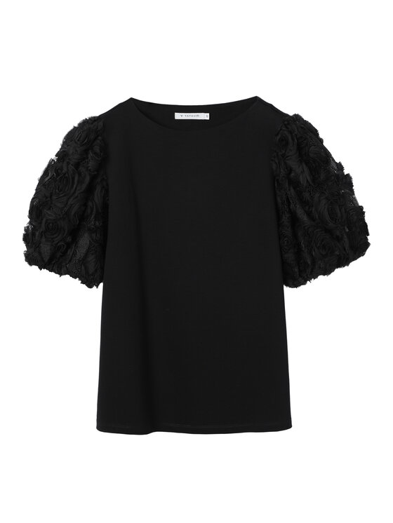 TATUUM Tatuum Bluzka MENORIA 1 Czarny Loose Fit