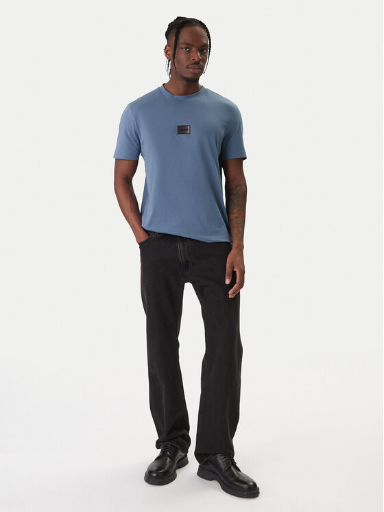 HUGO HUGO Tričko Danotie 50553124 Modrá Regular Fit