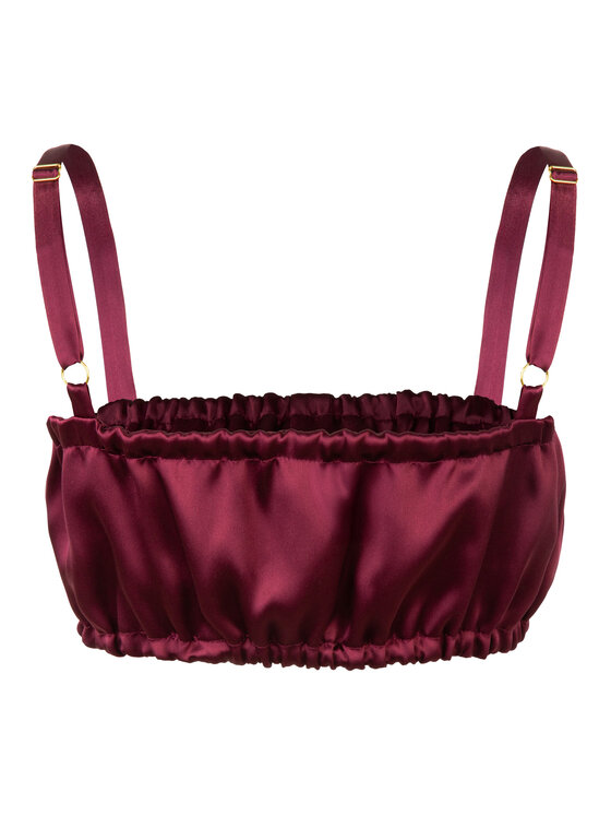 Cat&Cat Cat&Cat Podprsenka Bralette jedwabny Bordó