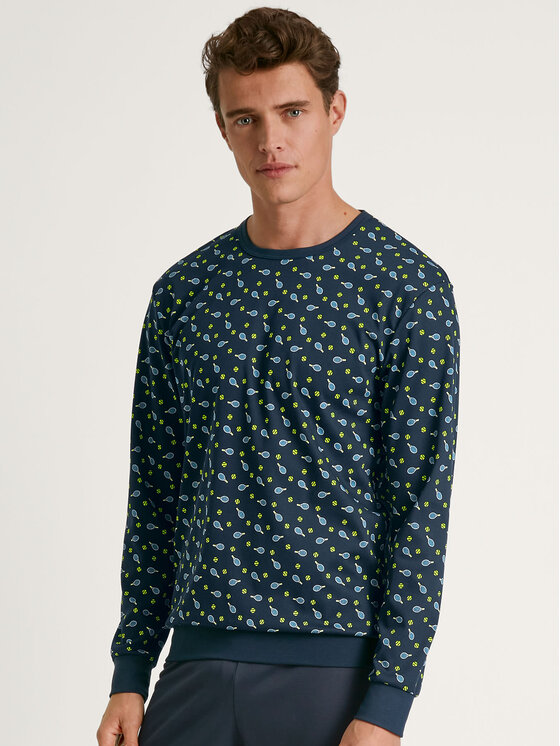 Calida Calida Pyžamo 42883 Tmavomodrá Regular Fit