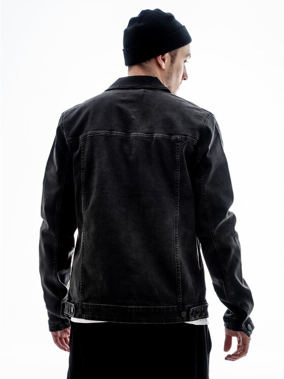 Point X Point X Kurtka jeansowa Kurtka Jeansowa Point X Base Big Size Czarna 4XL Czarny Regular Fit