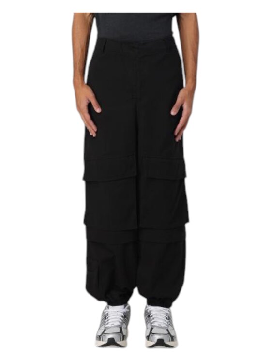 DISCLAIMER DISCLAIMER Pantaloni cargo 24ids54548 Nero Regular Fit