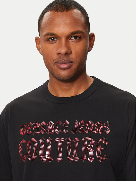Versace Jeans Couture Versace Jeans Couture T-shirt 77GAHL00 Nero Regular Fit