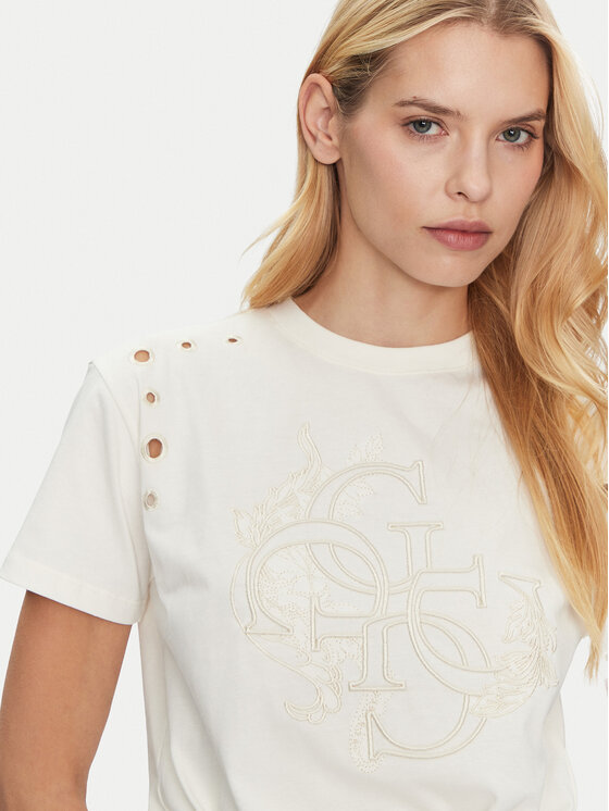 Guess Guess Palaidinė W5GI18 I3Z14 Écru Regular Fit