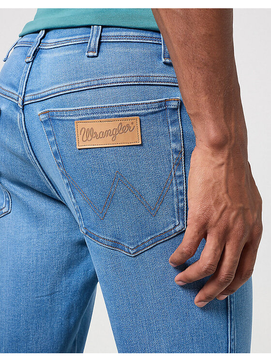 Wrangler Wrangler Jeansy RIVER Niebieski Slim Fit