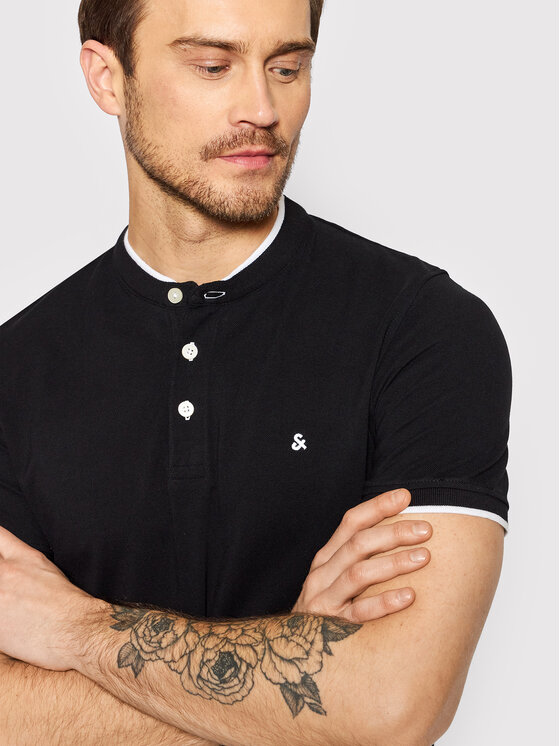 Jack&Jones Jack&Jones Polokošeľa Paulos 12199711 Čierna Regular Fit