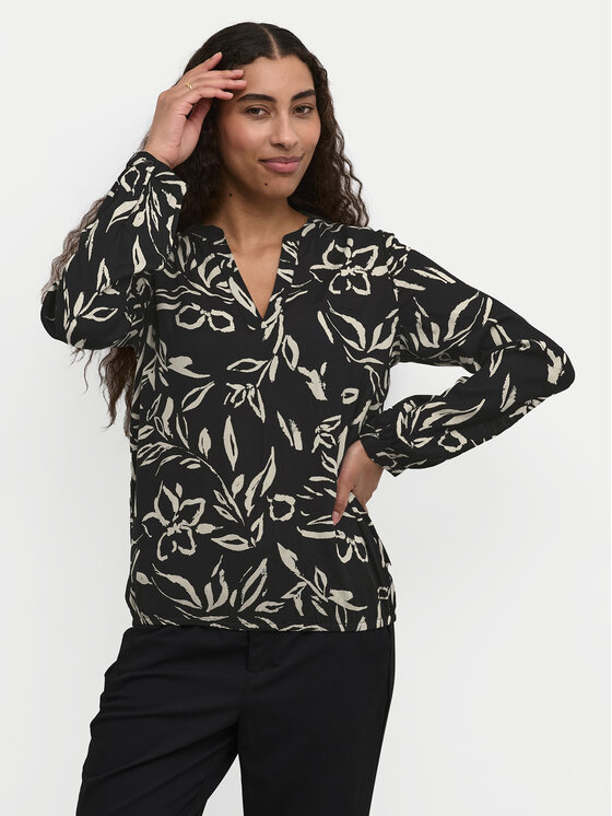 Kaffe Kaffe Blúz Ditte 10507919 Fekete Regular Fit