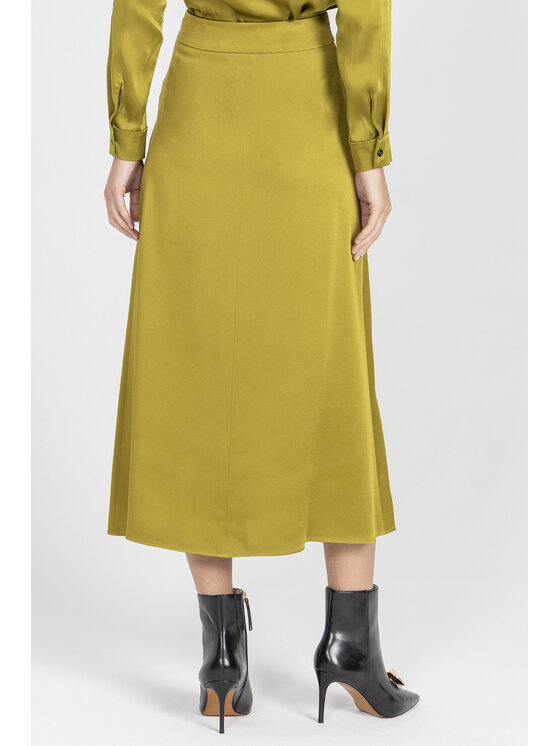 Deni Cler Milano Deni Cler Milano Spódnica midi W-DC-7055-E5-B1-42-1 Zielony A-Line Fit