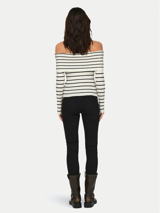 JDY JDY Μπλουζάκι Liva 15336133 Εκρού Slim Fit