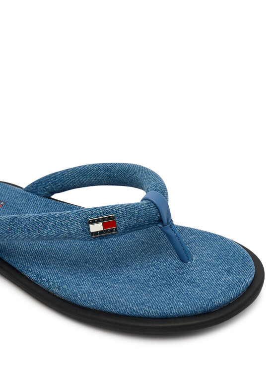 Tommy Jeans Tommy Jeans Zehentrenner Tjw Padded Denim Casual Sandal EN0EN03021 Blau