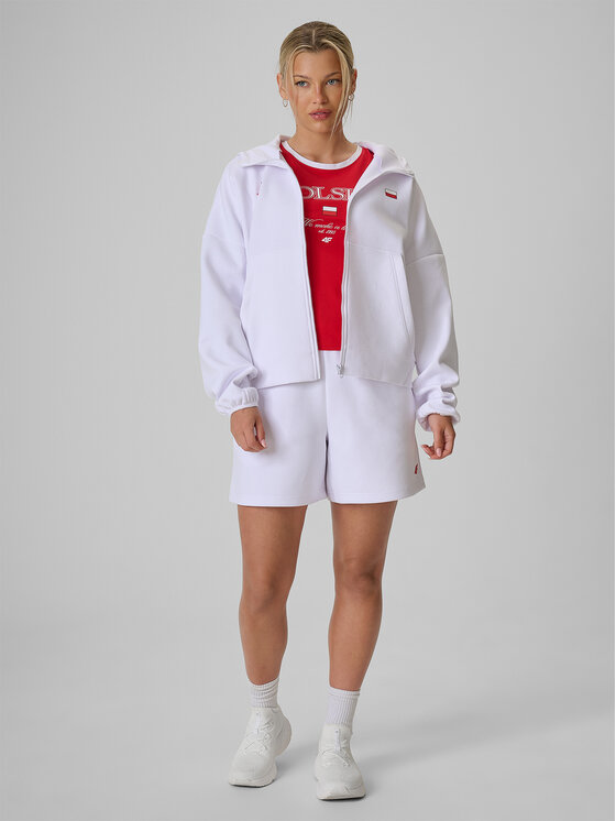4F 4F Szorty sportowe STREFA KIBICA Biały Regular Fit