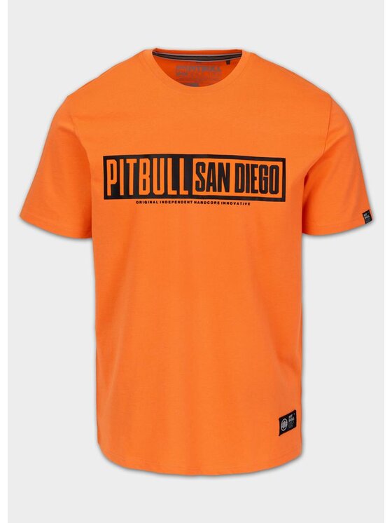 PITBULL PITBULL T-Shirt EIGHTY NINE DOG Pomarańczowy Regular Fit