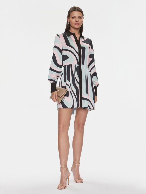 Silvian Heach Silvian Heach Košeľové šaty Mini GPP24333VE Farebná Regular Fit