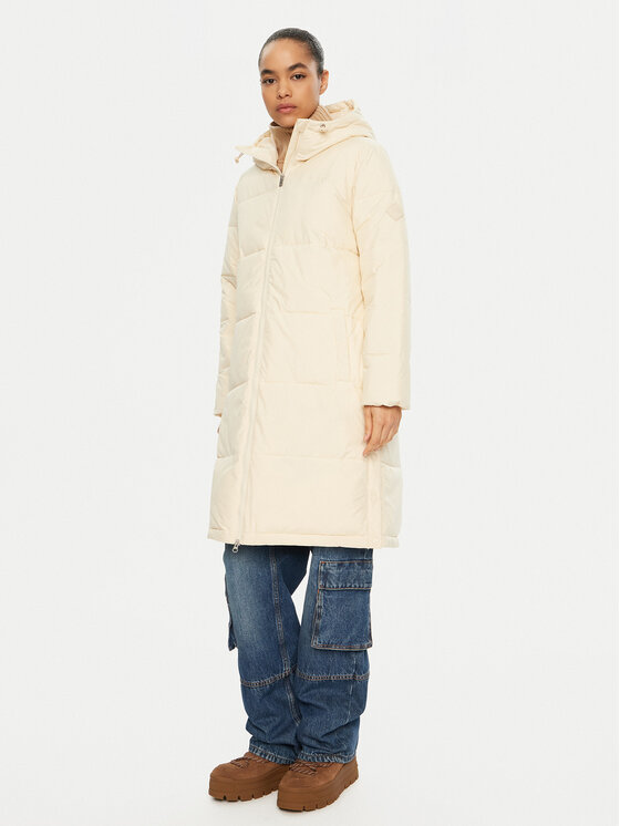 Roxy Roxy Пухено яке Test Of Time ERJJK03513 Бежов Regular Fit