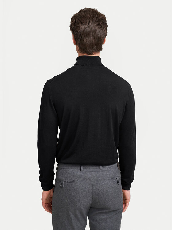 Bugatti Bugatti Rollkragenpullover 7700 65540B Schwarz Regular Fit