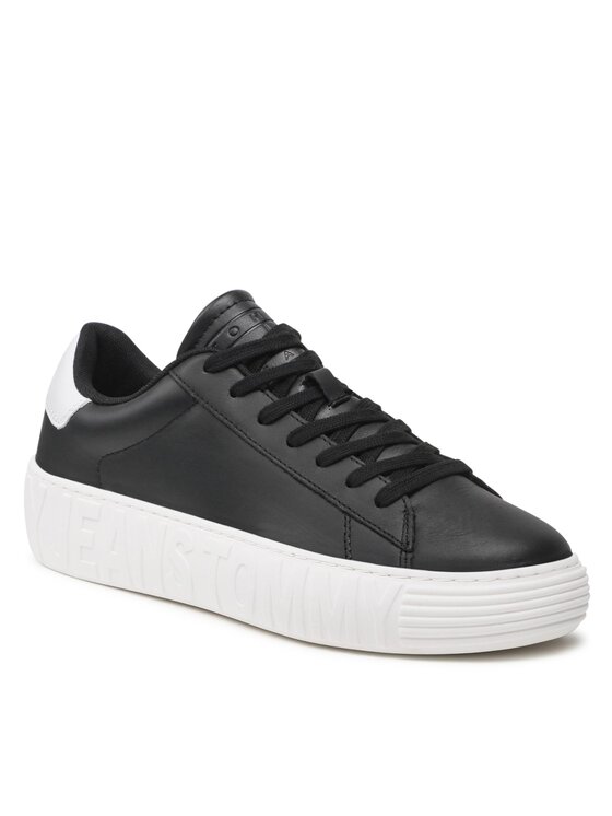 Tommy Jeans Tommy Jeans Tenisice Leather Outsole EM0EM01159 Crna