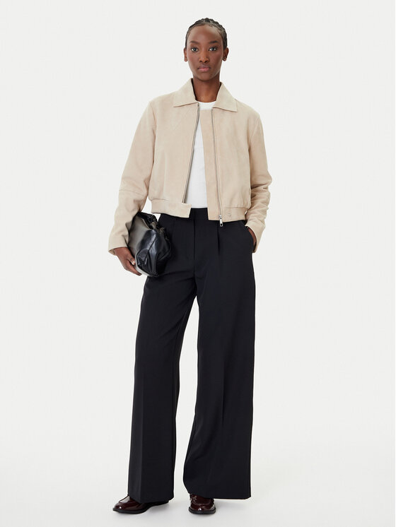 BOSS BOSS Шкіряна куртка Salene 50552203 Бежевий Regular Fit