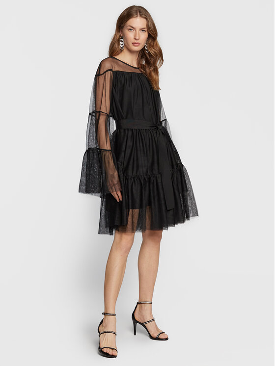 TWINSET TWINSET Коктейлна рокля 222AP2046 Черен Regular Fit