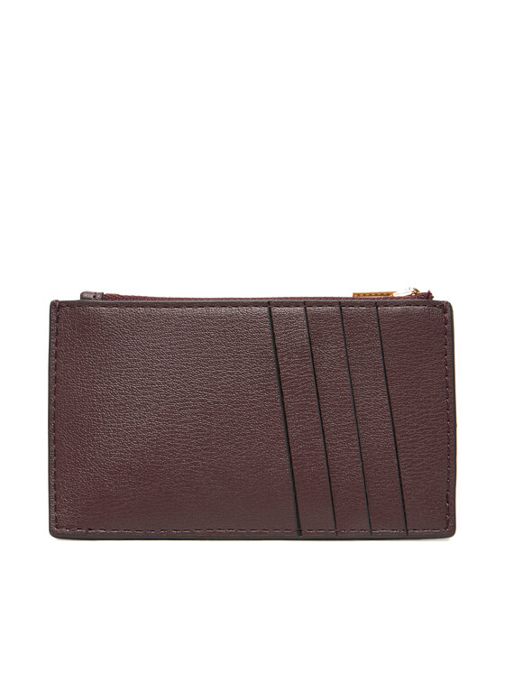 Calvin Klein Calvin Klein Velika ženska denarnica Foil Logo Top Zip Cardcase LV04F1090G Bordo rdeča