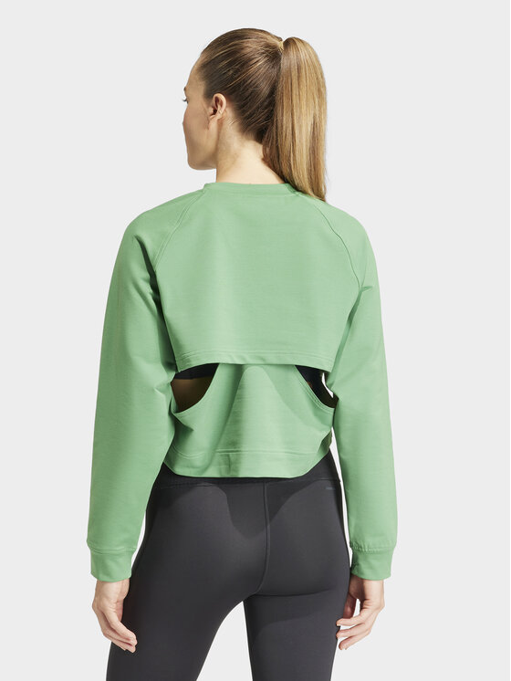 adidas adidas Bluza techniczna Power IT9198 Zielony Loose Fit