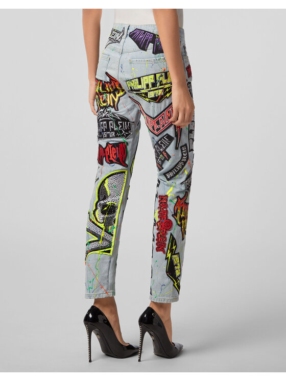 PHILIPP PLEIN PHILIPP PLEIN Jeansy 21885 Niebieski jasny Boyfriend Fit