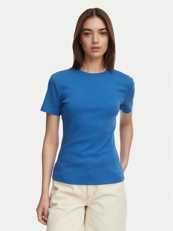 Tommy Hilfiger Tricou New Cody WW0WW40587 Albastru Slim Fit