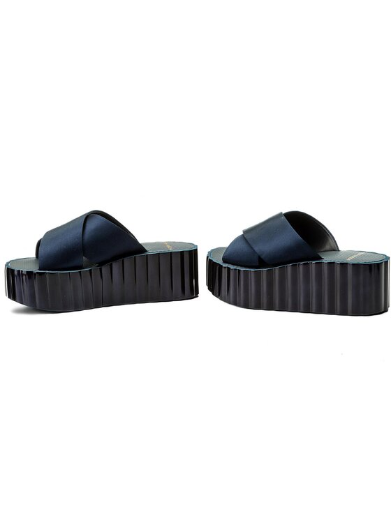 Tory Burch Tory Burch Šlepetės Scallop Wedge Flip Flop 39754 Tamsiai mėlyna