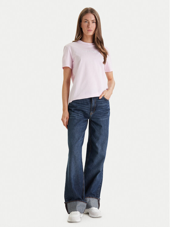 Calvin Klein Jeans Calvin Klein Jeans T-Shirt Classic Foil LV047E821G Růžová Regular Fit