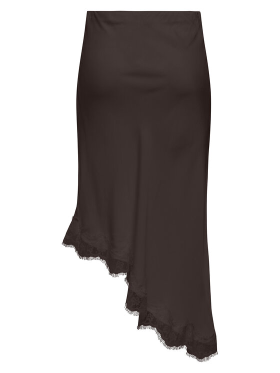 ONLY ONLY Midi sijonas Faraya 15380116 Tamsiai ruda Slim Fit