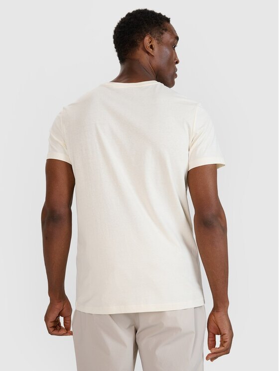 4F 4F T-Shirt 4FWSS25TTSHM1980-11S Biały Regular Fit