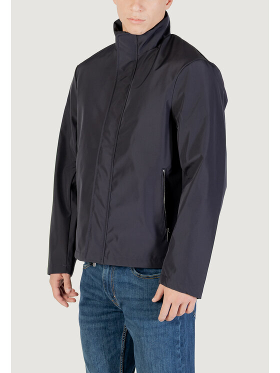 Armani Exchange Armani Exchange Giacca di pelle BLOUSON JACKET Blu Casual Fit