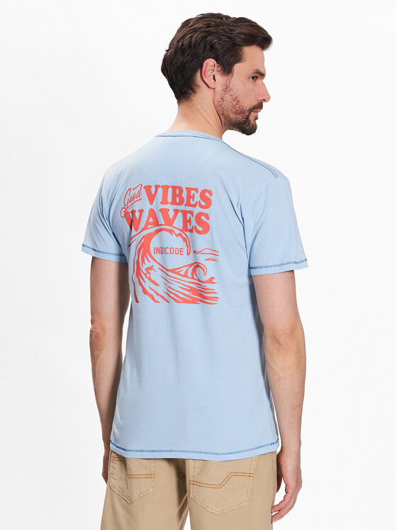 T-shirt Wave 40-933 Blu Regular Fit