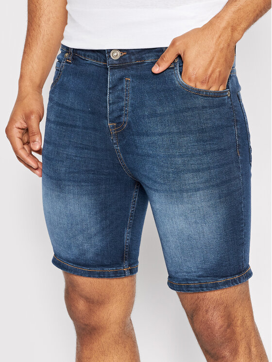 Pantaloncini di jeans MSRT-SIMON Blu scuro Skinny