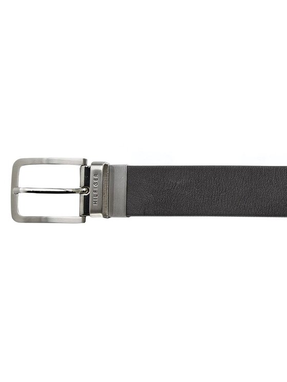 Tommy Hilfiger Pánský pásek Hilfiger Loop Belt 3.5 Rev AM0AM03111 90 Černá