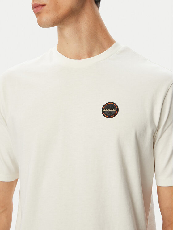Napapijri Napapijri T-särk  S-Badge NP0A8949 Valge Regular Fit