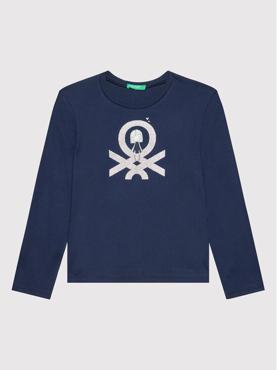 United Colors Of Benetton United Colors Of Benetton Bluza 3I9WG104K Mornarsko modra Regular Fit