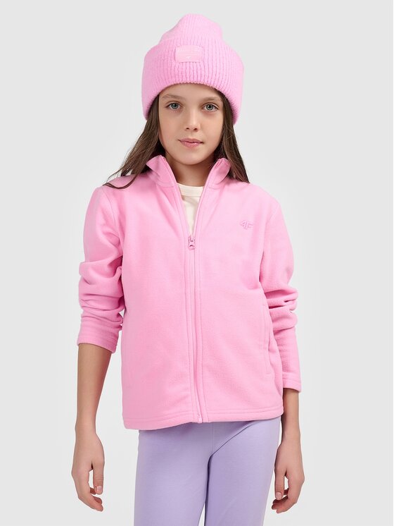 4F 4F Felpa di pile 4FJRSS26TFLEF507-56S Rosa Regular Fit