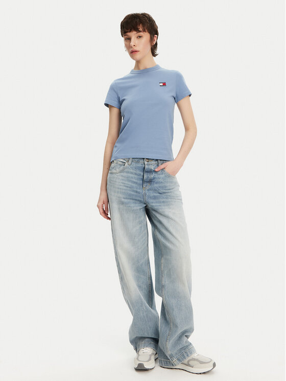 Tommy Jeans Tommy Jeans T-Shirt DW0DW20153 Modrá Regular Fit