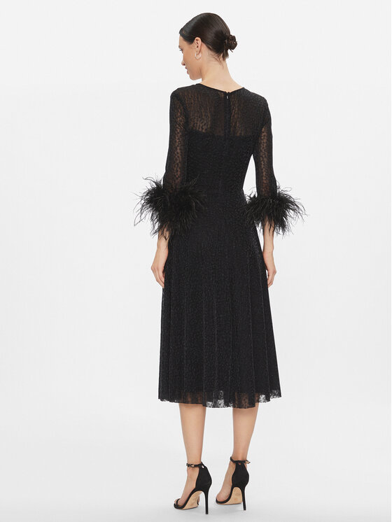 Nissa Nissa Коктейльна сукня RS14475 Чорний Slim Fit