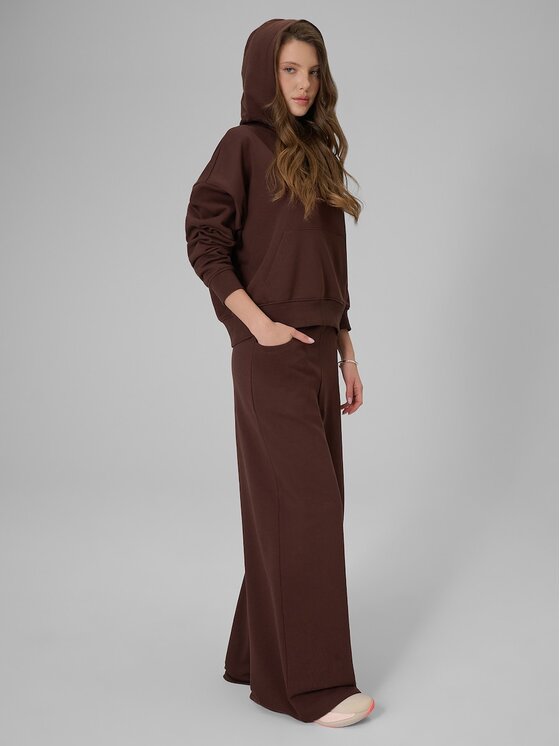 4F 4F Pantaloni da tuta 4FRSS26TTROF2011-80S Marrone Loose Fit
