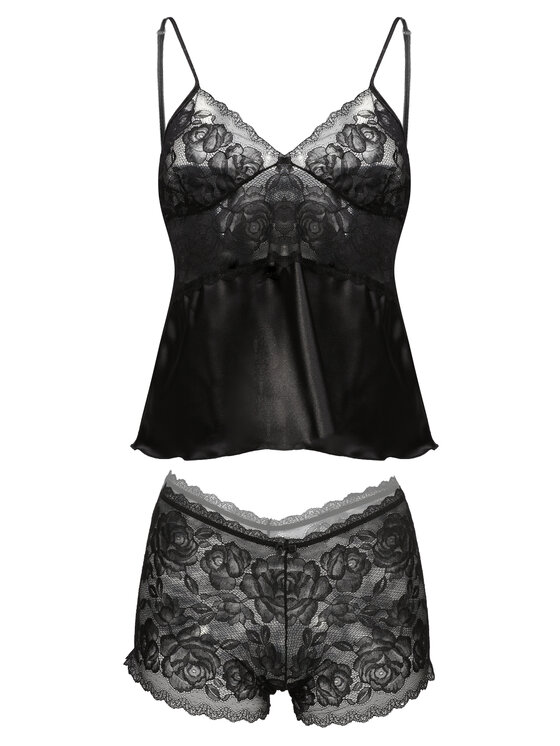 DKaren Lingerie DKaren Lingerie Komplet bielizny Adelaide Czarny Classic Fit